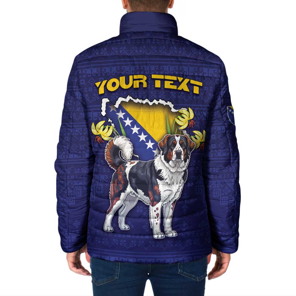 Personalized Bosnia And Herzegovina Padded Jacket The Tornjak With Lilium Bosniacum - Wonder Print Shop