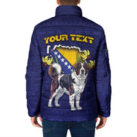 Personalized Bosnia And Herzegovina Padded Jacket The Tornjak With Lilium Bosniacum - Wonder Print Shop