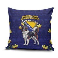 Bosnia And Herzegovina Pillow Cover The Tornjak With Lilium Bosniacum - Wonder Print Shop