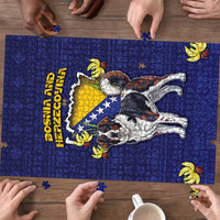 Bosnia And Herzegovina Puzzle The Tornjak With Lilium Bosniacum - Wonder Print Shop