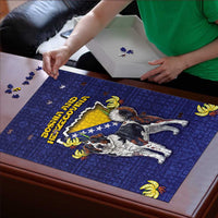 Bosnia And Herzegovina Puzzle The Tornjak With Lilium Bosniacum - Wonder Print Shop