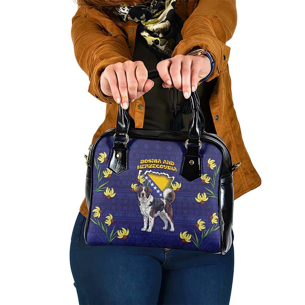 Bosnia And Herzegovina Shoulder Handbag The Tornjak With Lilium Bosniacum - Wonder Print Shop