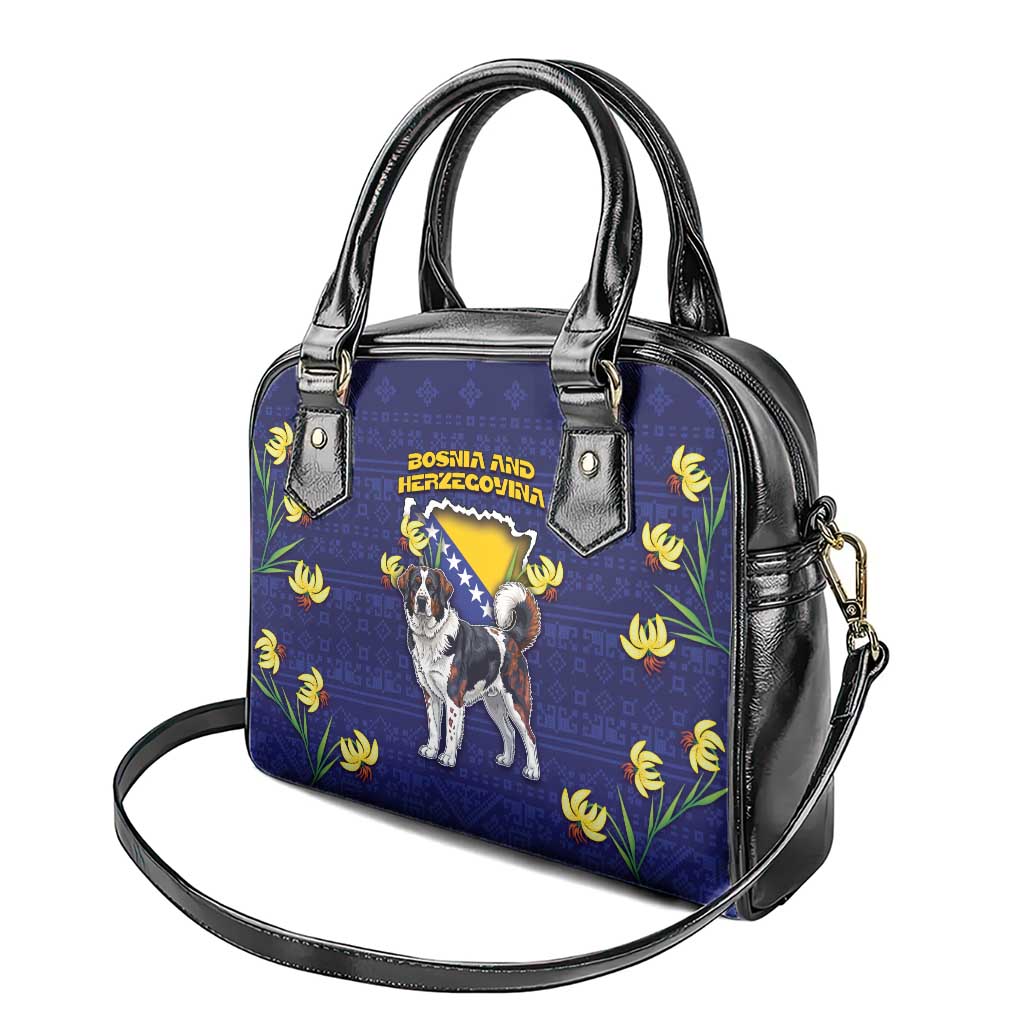 Bosnia And Herzegovina Shoulder Handbag The Tornjak With Lilium Bosniacum - Wonder Print Shop