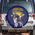 Bosnia And Herzegovina Spare Tire Cover The Tornjak With Lilium Bosniacum - Wonder Print Shop