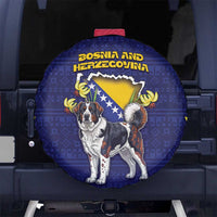 Bosnia And Herzegovina Spare Tire Cover The Tornjak With Lilium Bosniacum - Wonder Print Shop