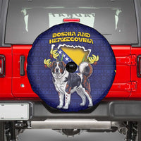 Bosnia And Herzegovina Spare Tire Cover The Tornjak With Lilium Bosniacum - Wonder Print Shop