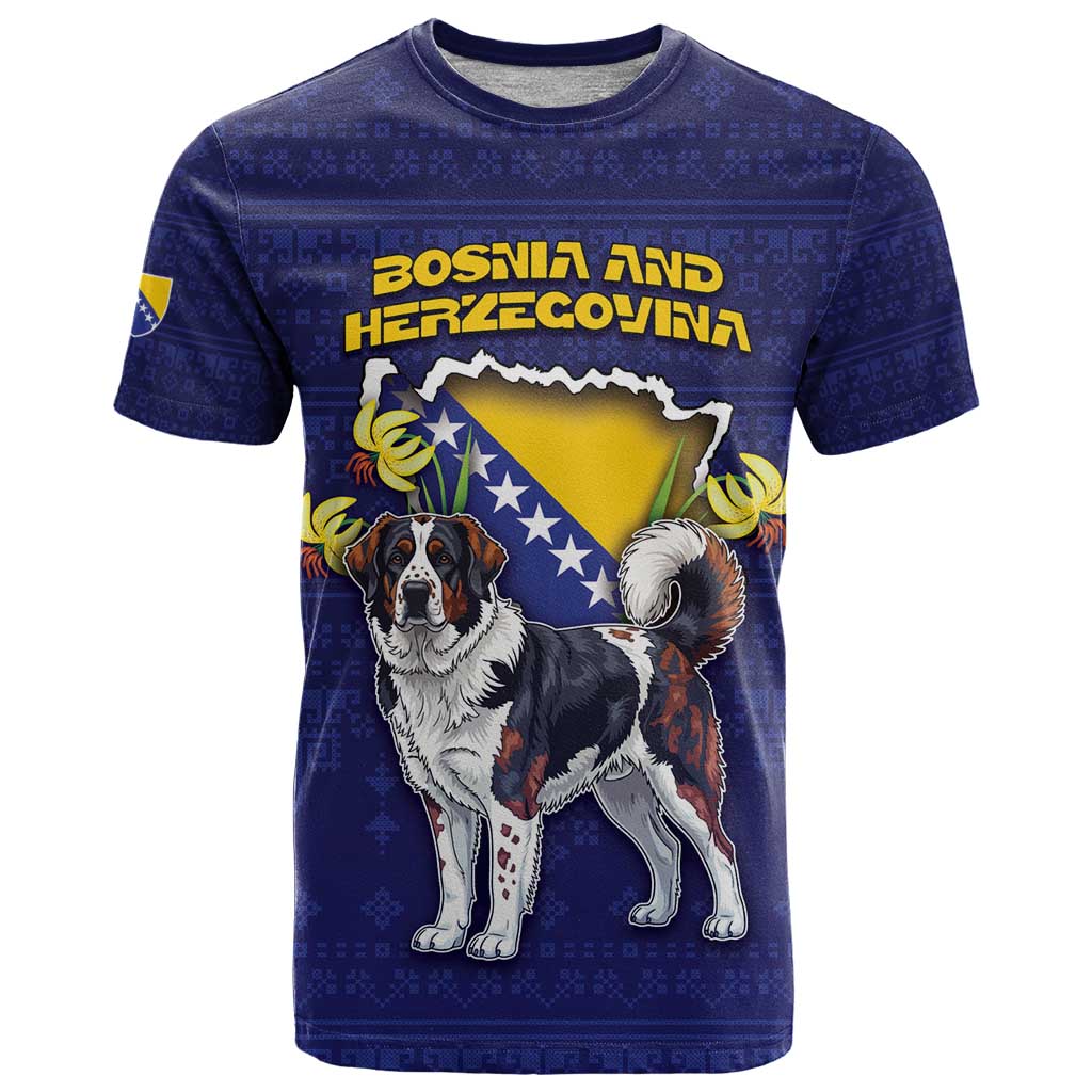 Personalized Bosnia And Herzegovina T Shirt The Tornjak With Lilium Bosniacum - Wonder Print Shop