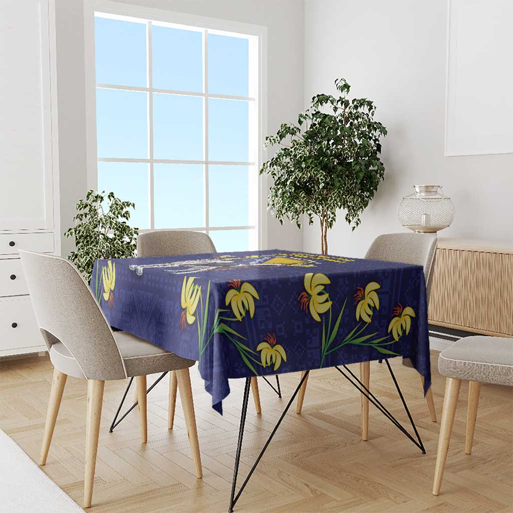 Bosnia And Herzegovina Tablecloth The Tornjak With Lilium Bosniacum - Wonder Print Shop