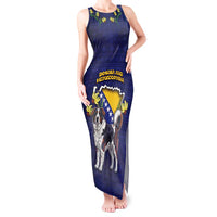 Personalized Bosnia And Herzegovina Tank Maxi Dress The Tornjak With Lilium Bosniacum - Wonder Print Shop