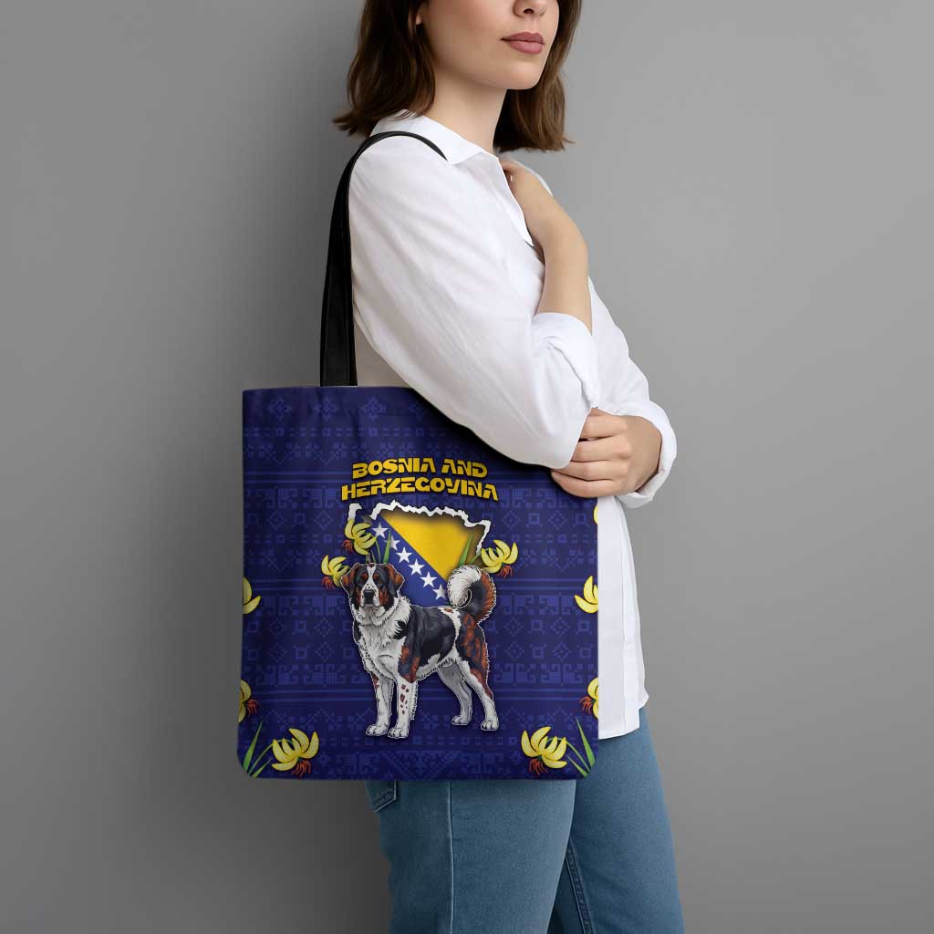 Bosnia And Herzegovina Tote Bag The Tornjak With Lilium Bosniacum - Wonder Print Shop