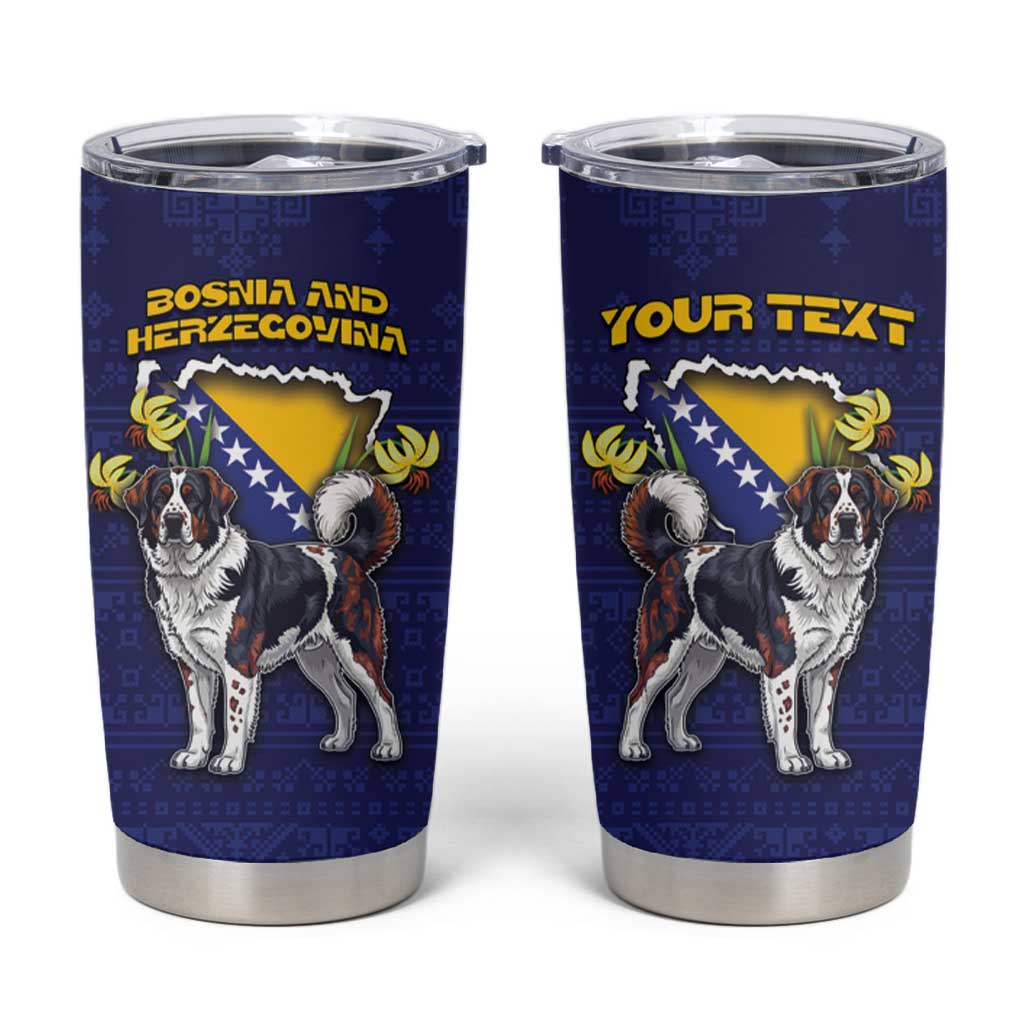 Personalized Bosnia And Herzegovina Tumbler Cup The Tornjak With Lilium Bosniacum - Wonder Print Shop