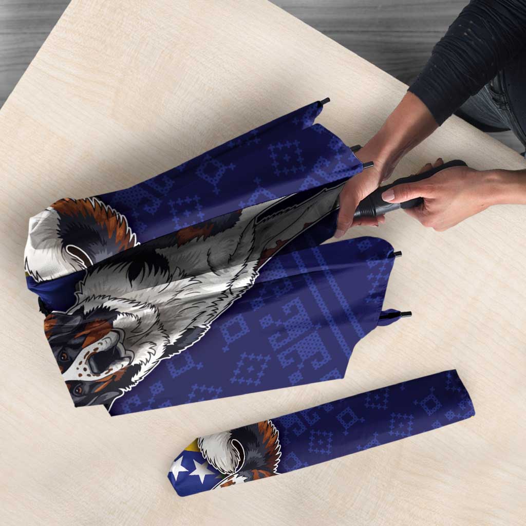 Bosnia And Herzegovina Umbrella The Tornjak With Lilium Bosniacum - Wonder Print Shop