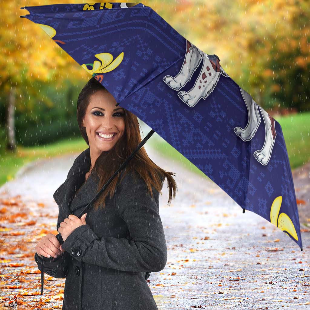 Bosnia And Herzegovina Umbrella The Tornjak With Lilium Bosniacum - Wonder Print Shop