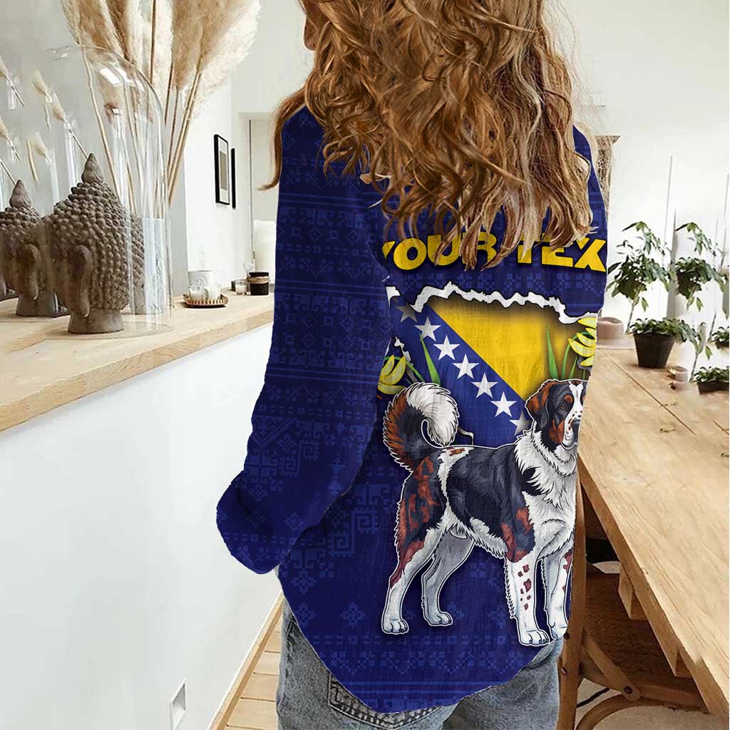 Personalized Bosnia And Herzegovina Women Casual Shirt The Tornjak With Lilium Bosniacum - Wonder Print Shop