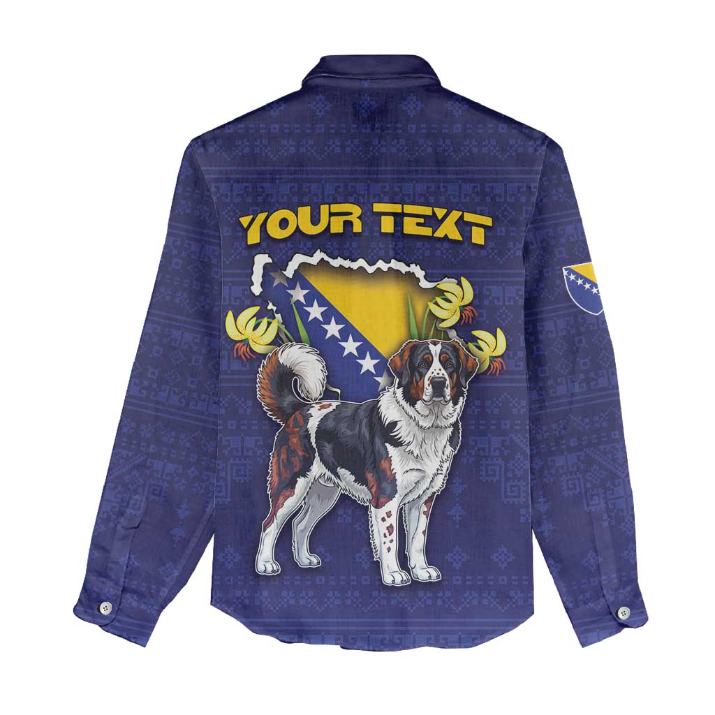 Personalized Bosnia And Herzegovina Women Casual Shirt The Tornjak With Lilium Bosniacum - Wonder Print Shop