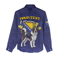 Personalized Bosnia And Herzegovina Women Casual Shirt The Tornjak With Lilium Bosniacum - Wonder Print Shop