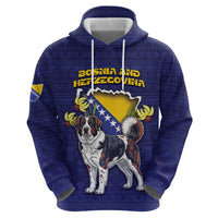 Personalized Bosnia And Herzegovina Zip Hoodie The Tornjak With Lilium Bosniacum - Wonder Print Shop