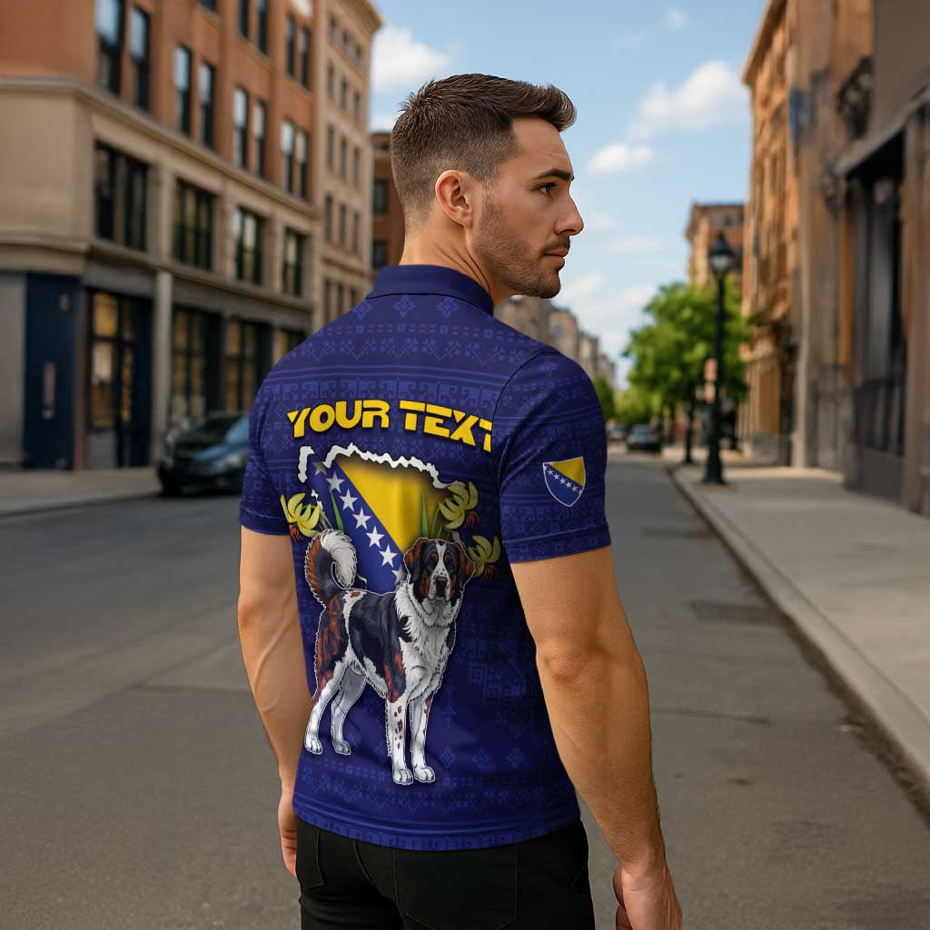 Personalized Bosnia And Herzegovina Zipper Polo Shirt The Tornjak With Lilium Bosniacum - Wonder Print Shop