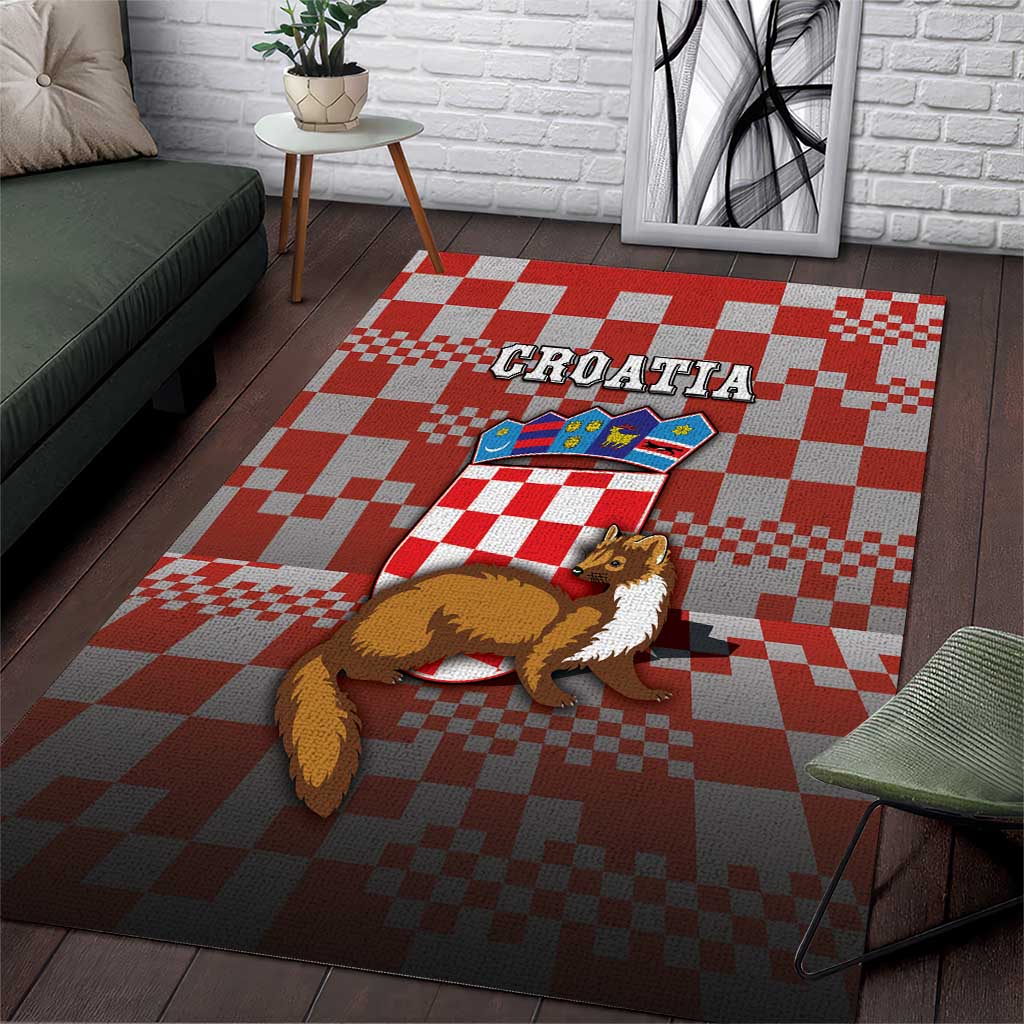 Croatia Area Rug Kuna Zlatica With Symbol - Wonder Print Shop