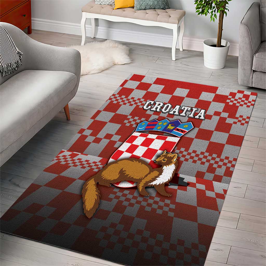 Croatia Area Rug Kuna Zlatica With Symbol - Wonder Print Shop