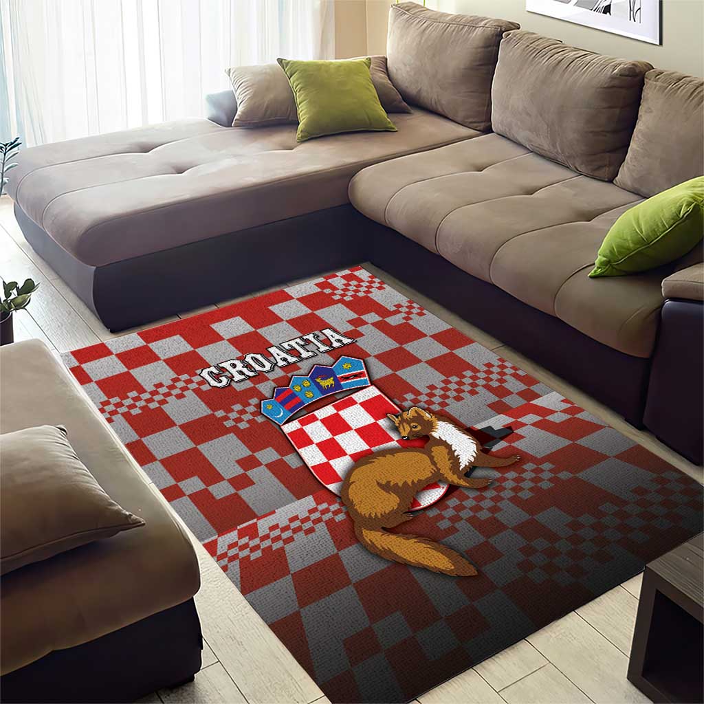 Croatia Area Rug Kuna Zlatica With Symbol - Wonder Print Shop