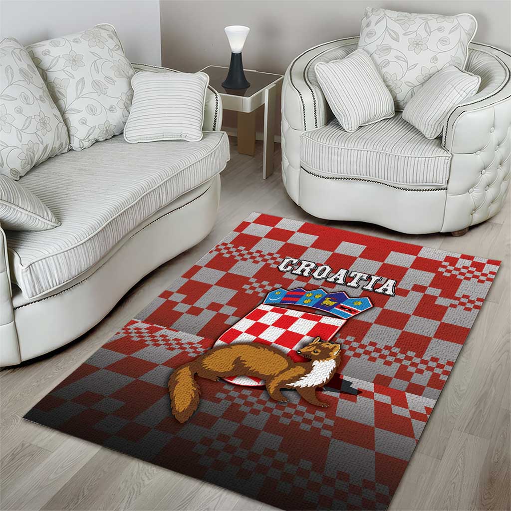 Croatia Area Rug Kuna Zlatica With Symbol - Wonder Print Shop