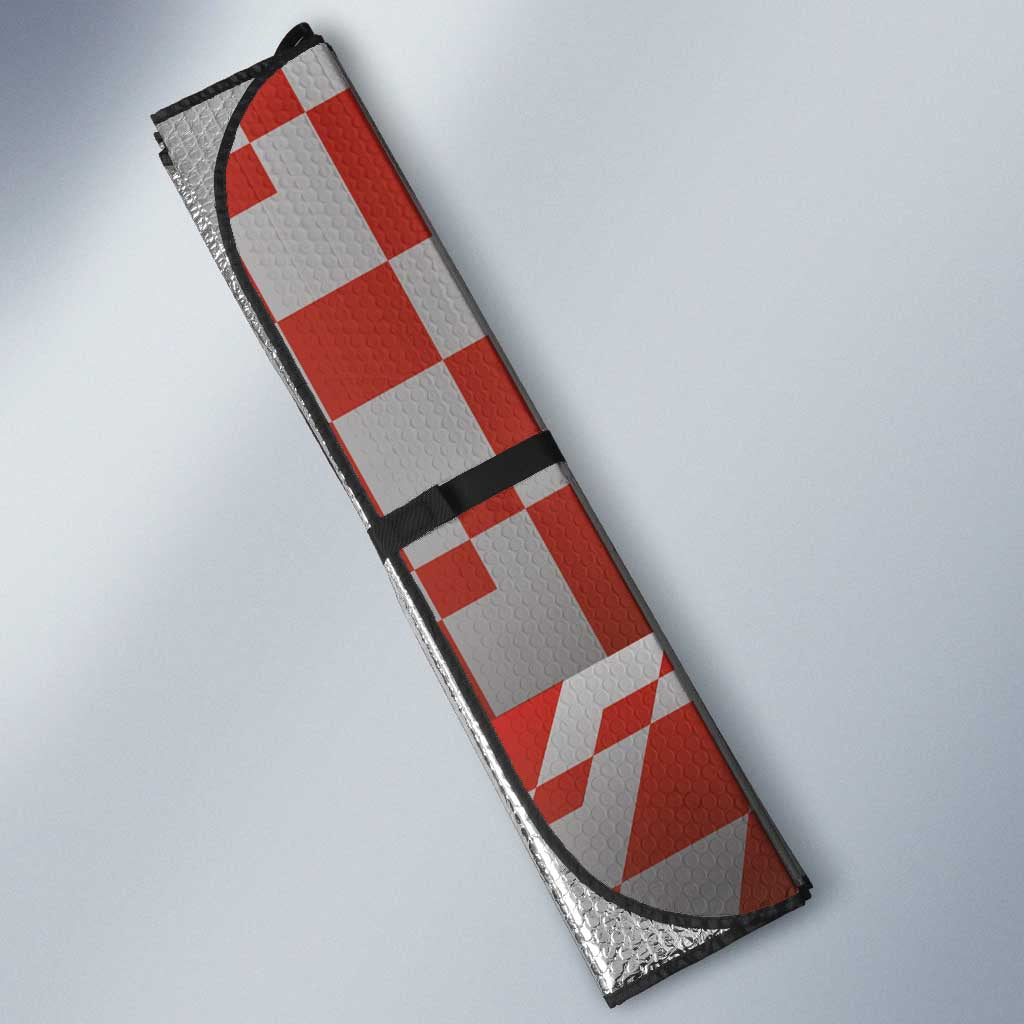 Croatia Auto Sun Shade Kuna Zlatica With Symbol - Wonder Print Shop