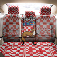 Croatia Back Car Seat Cover Kuna Zlatica With Symbol - Wonder Print Shop