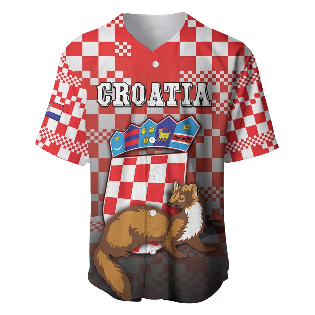Personalized Croatia Baseball Jersey Kuna Zlatica With Symbol - Wonder Print Shop