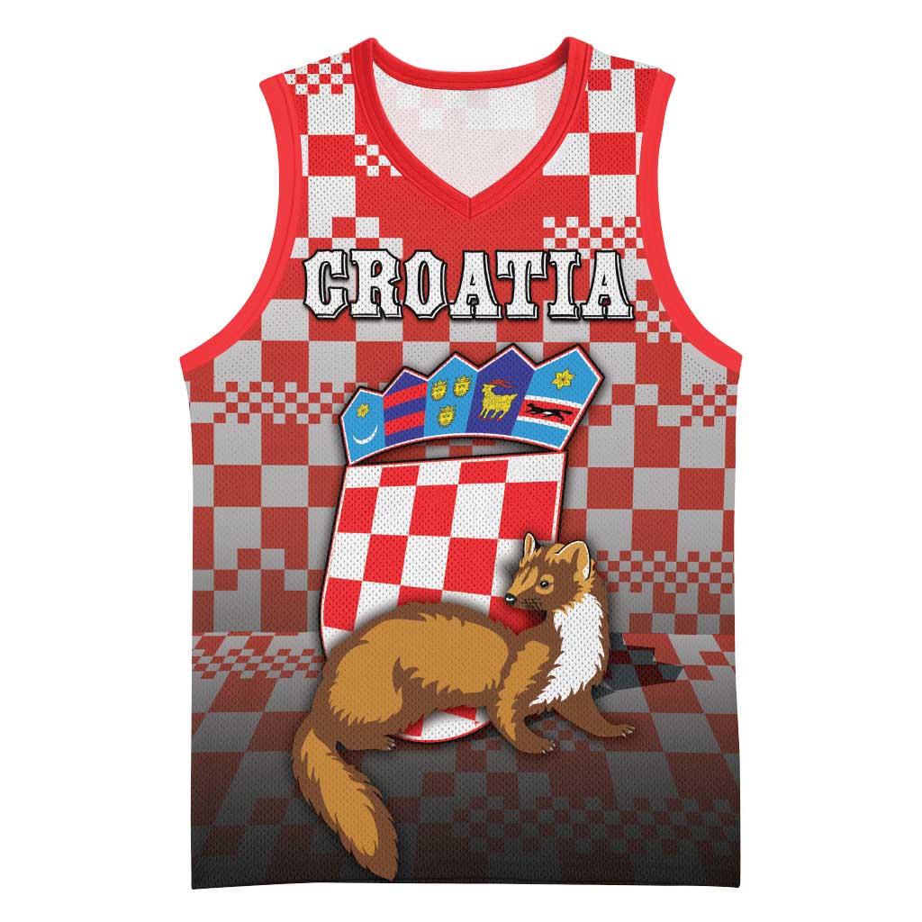 Personalized Croatia Basketball Jersey Kuna Zlatica With Symbol - Wonder Print Shop
