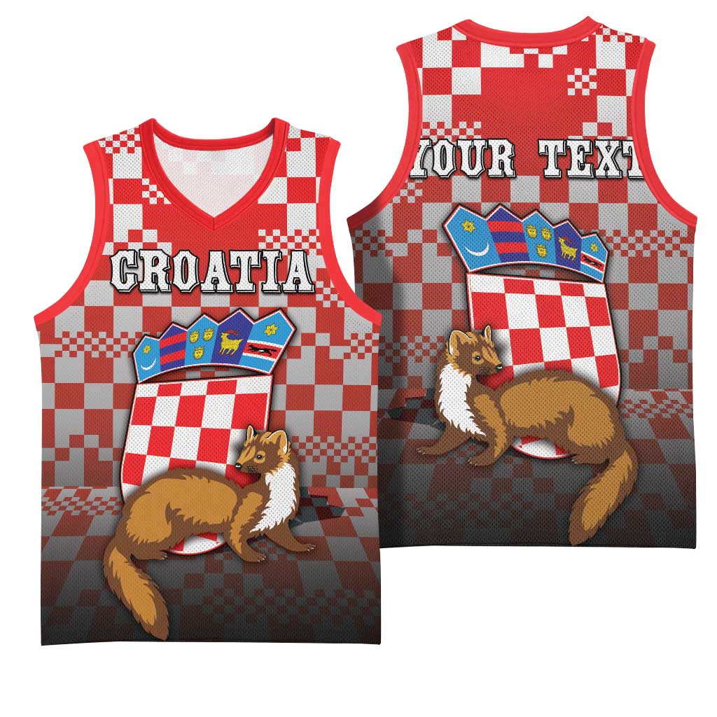 Personalized Croatia Basketball Jersey Kuna Zlatica With Symbol - Wonder Print Shop