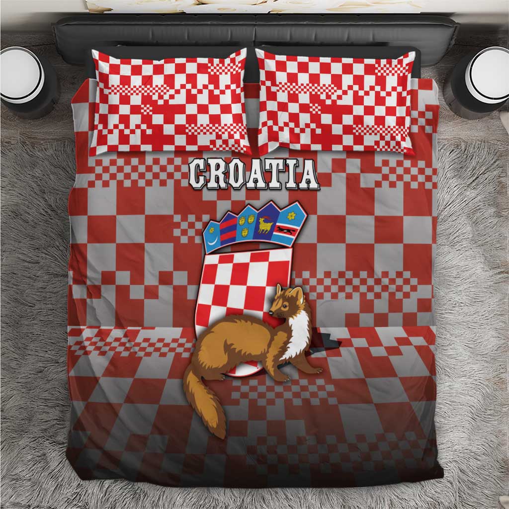 Croatia Bedding Set Kuna Zlatica With Symbol - Wonder Print Shop
