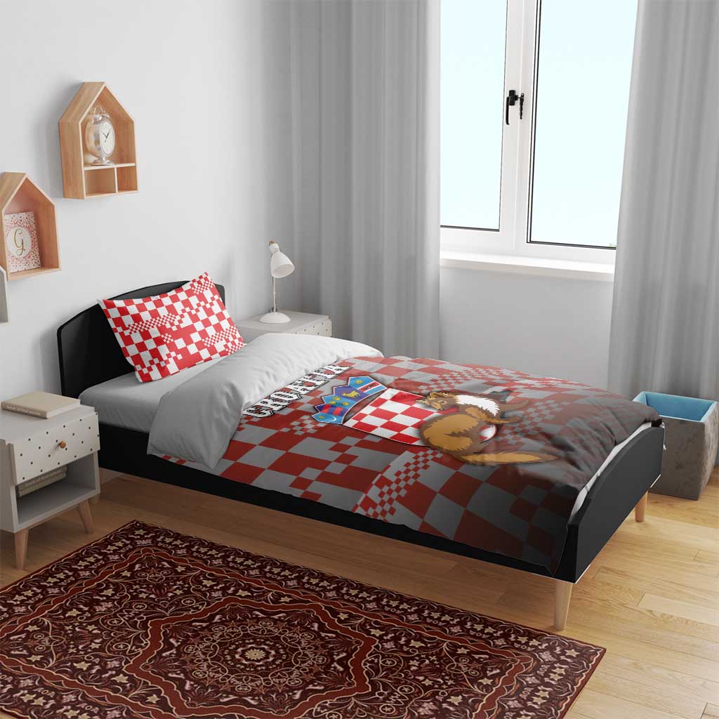 Croatia Bedding Set Kuna Zlatica With Symbol - Wonder Print Shop