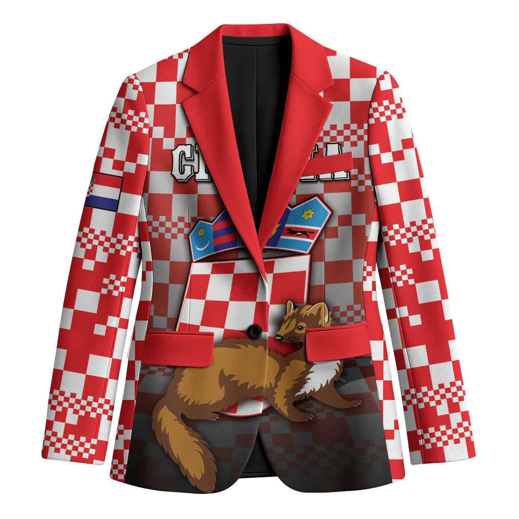 Personalized Croatia Blazer Kuna Zlatica With Symbol - Wonder Print Shop