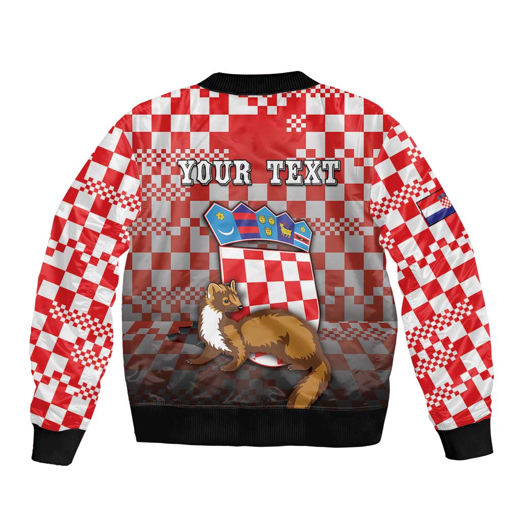 Personalized Croatia Bomber Jacket Kuna Zlatica With Symbol - Wonder Print Shop