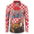 Personalized Croatia Button Sweatshirt Kuna Zlatica With Symbol - Wonder Print Shop