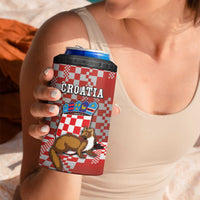 Personalized Croatia 4 in 1 Can Cooler Tumbler Kuna Zlatica With Symbol - Wonder Print Shop