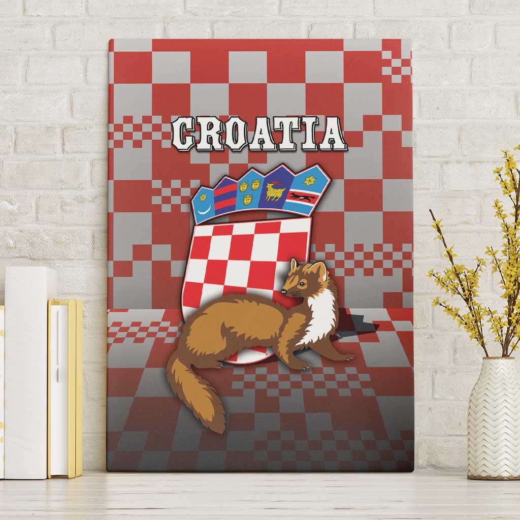 Croatia Canvas Wall Art Kuna Zlatica With Symbol - Wonder Print Shop