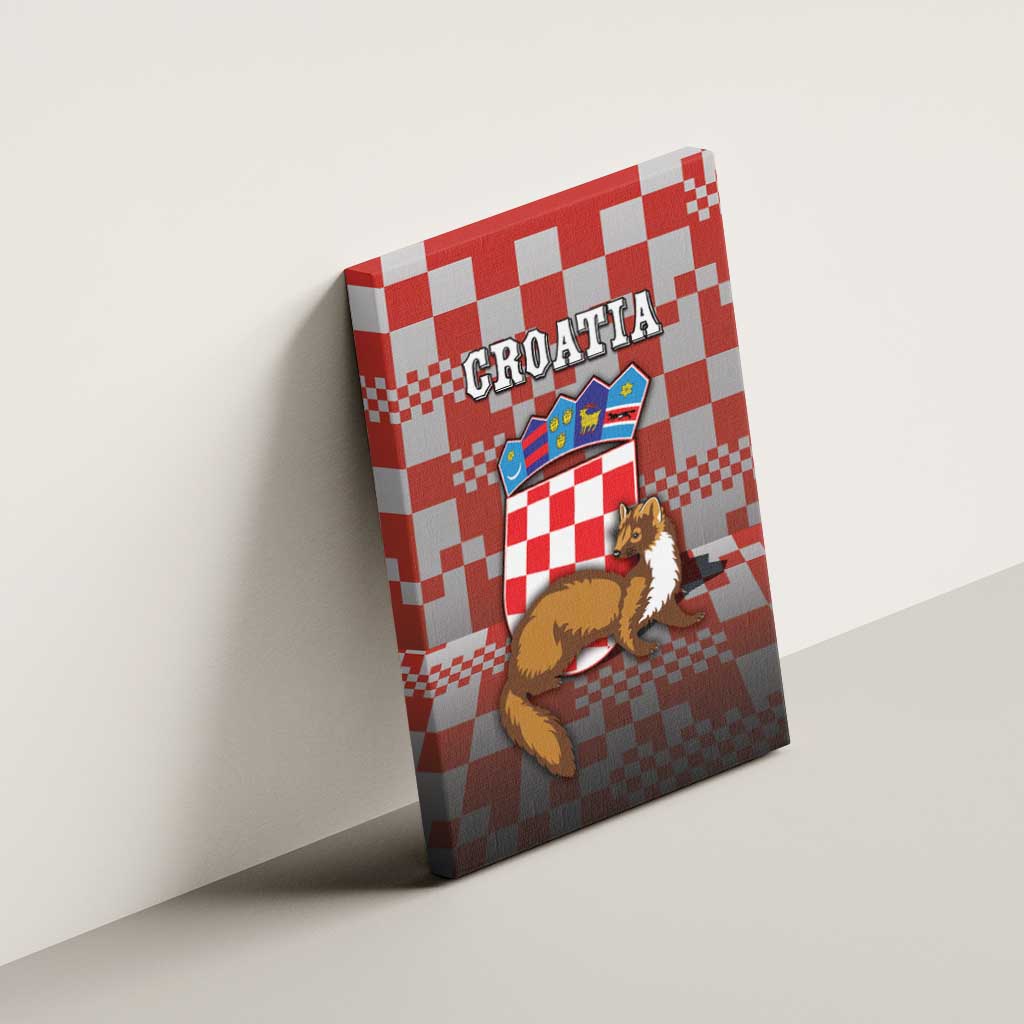 Croatia Canvas Wall Art Kuna Zlatica With Symbol - Wonder Print Shop