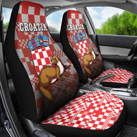 Croatia Car Seat Cover Kuna Zlatica With Symbol - Wonder Print Shop