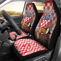 Croatia Car Seat Cover Kuna Zlatica With Symbol - Wonder Print Shop