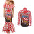 Personalized Croatia Couples Matching Mermaid Dress and Long Sleeve Button Shirt Kuna Zlatica With Symbol - Wonder Print Shop