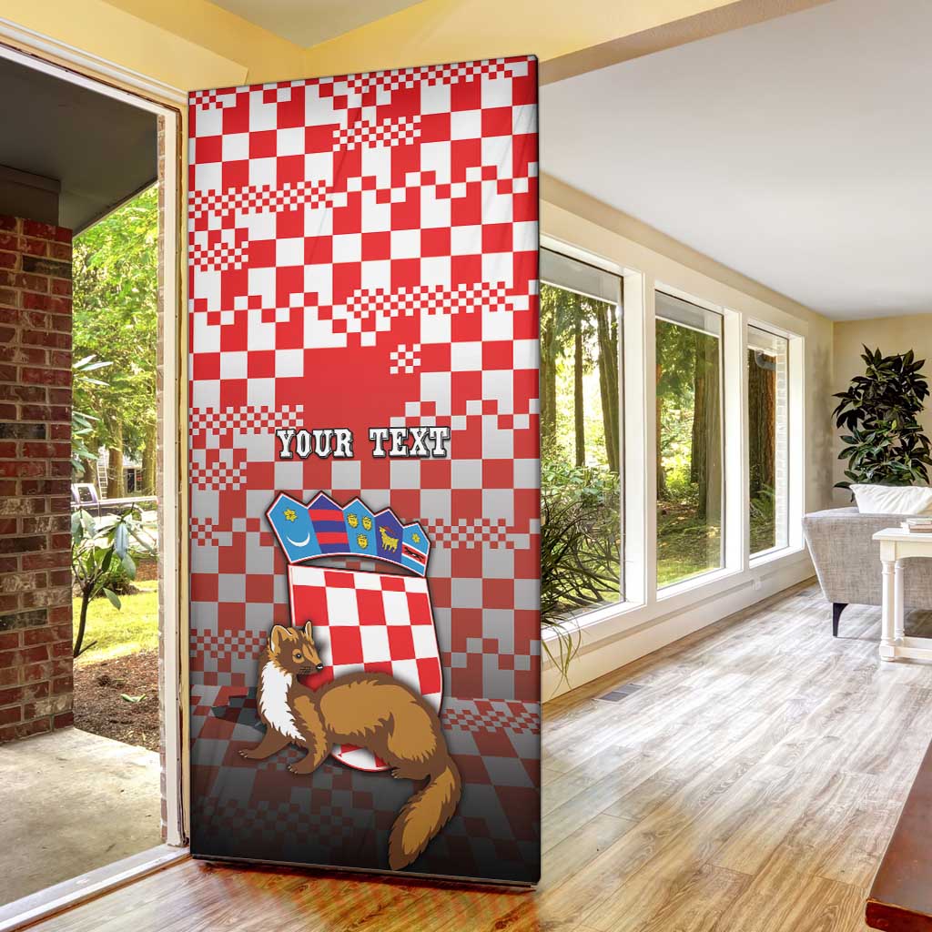 Croatia Door Cover Kuna Zlatica With Symbol - Wonder Print Shop