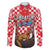 Personalized Croatia Family Matching Long Sleeve Bodycon Dress and Hawaiian Shirt Kuna Zlatica With Symbol - Wonder Print Shop
