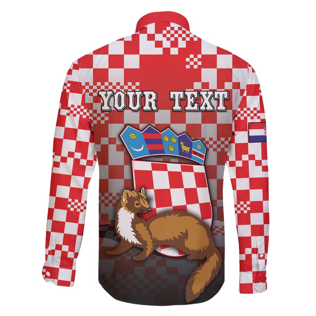 Personalized Croatia Family Matching Long Sleeve Bodycon Dress and Hawaiian Shirt Kuna Zlatica With Symbol - Wonder Print Shop