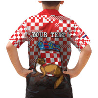 Personalized Croatia Family Matching Mermaid Dress and Hawaiian Shirt Kuna Zlatica With Symbol - Wonder Print Shop