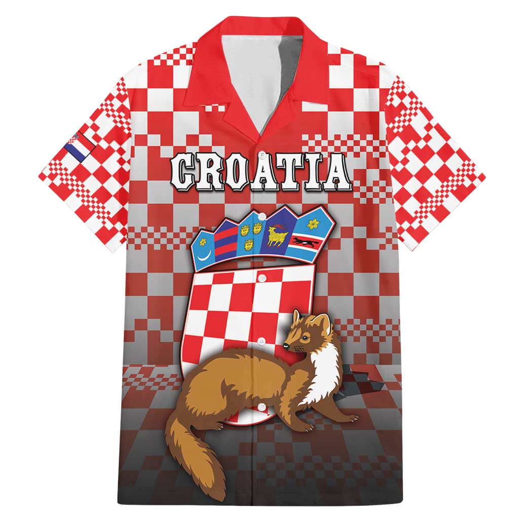 Personalized Croatia Family Matching Mermaid Dress and Hawaiian Shirt Kuna Zlatica With Symbol - Wonder Print Shop