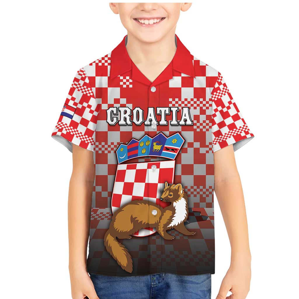 Personalized Croatia Family Matching Mermaid Dress and Hawaiian Shirt Kuna Zlatica With Symbol - Wonder Print Shop
