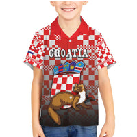 Personalized Croatia Family Matching Mermaid Dress and Hawaiian Shirt Kuna Zlatica With Symbol - Wonder Print Shop