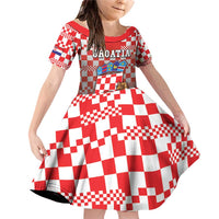 Personalized Croatia Family Matching Off Shoulder Short Dress and Hawaiian Shirt Kuna Zlatica With Symbol - Wonder Print Shop